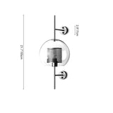 Applique Murale Verre 1 Lumière Moderne Doré/Chromé Globe pour Chambre