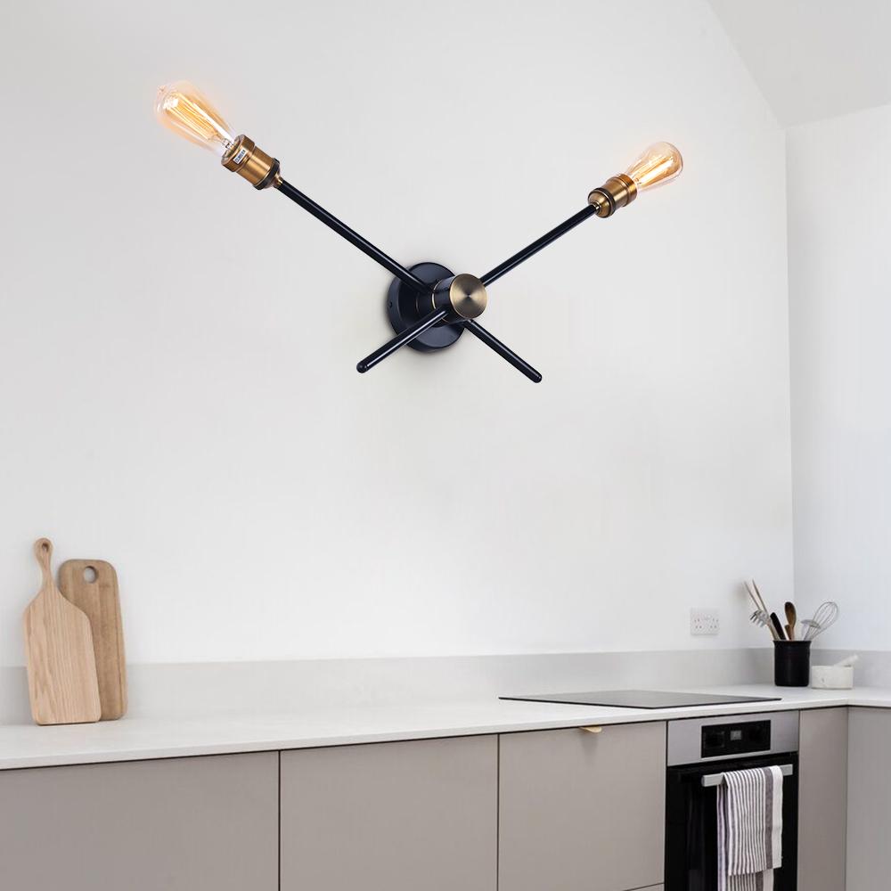 Applique Murale Moderne House 2/3 Luminaires Noir Linéaire Luminaire pour Chambre