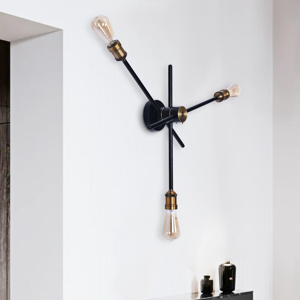 Applique Murale Moderne House 2/3 Luminaires Noir Linéaire Luminaire pour Chambre