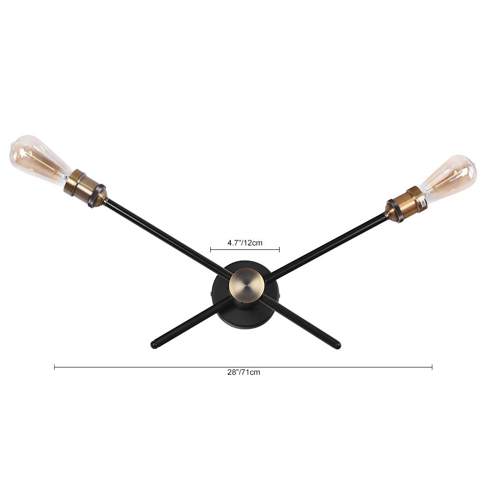 Applique Murale Moderne House 2/3 Luminaires Noir Linéaire Luminaire pour Chambre