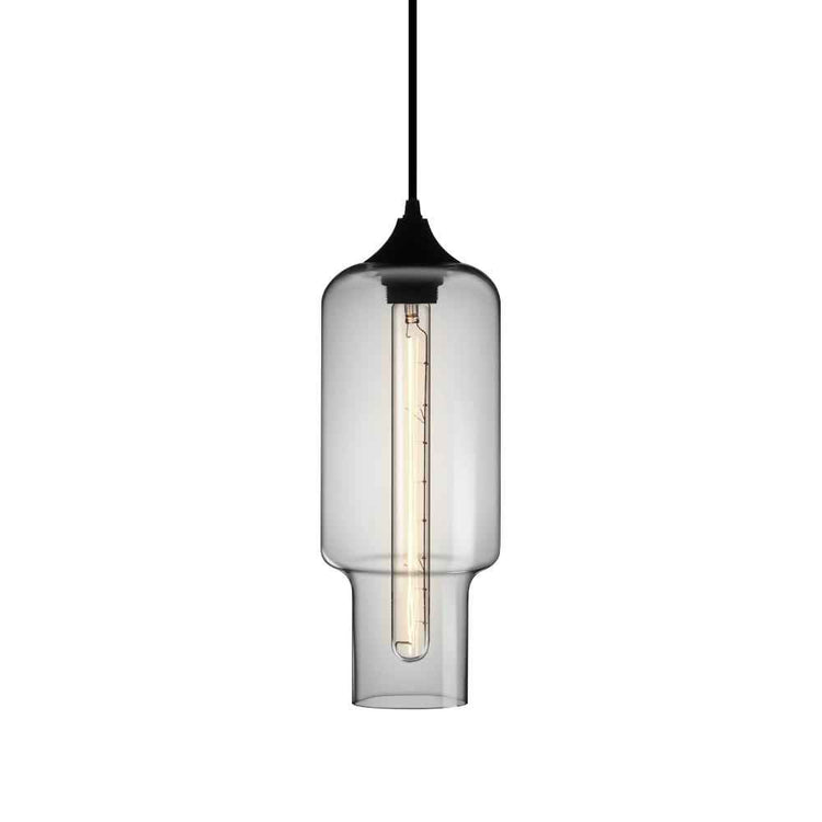 Suspension Verre Linéaire 3 Lumières Suspension avec Transparent Abat-Jour pour Salle
