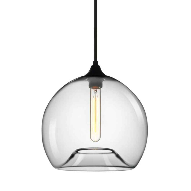 Suspension Verre Linéaire 3 Lumières Suspension avec Transparent Abat-Jour pour Salle