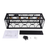 Lustre Cuisine Linéaire 6 Lumières en Verre 80 cm