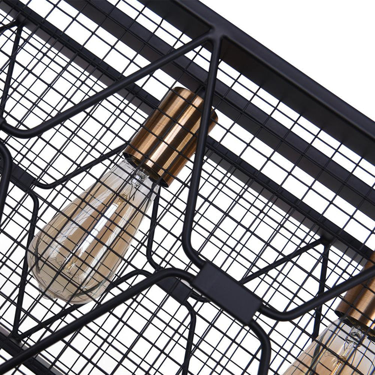 Lustre Cuisine Linéaire 6 Lumières en Verre 80 cm