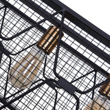 Lustre Cuisine Linéaire 6 Lumières en Verre 80 cm