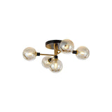 Plafonnier Laiton Moderne 5 Lumières Semi-Encastré Luminaire pour Salon