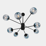 Lustre Salon Boule en Verre Bleu 98 cm