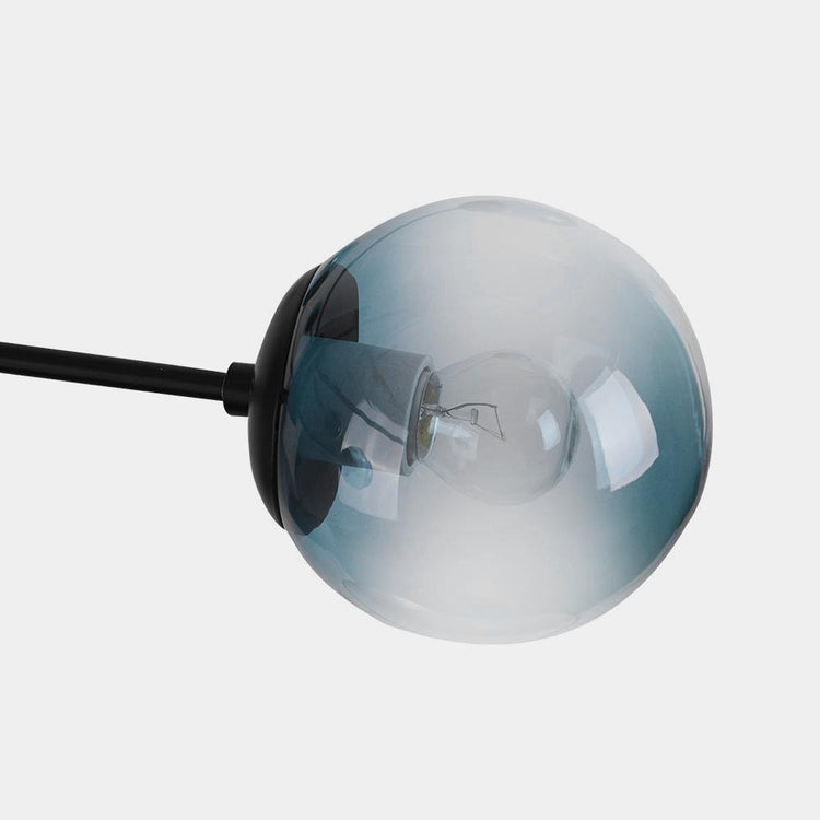 Lustre Salon Boule en Verre Bleu 98 cm