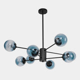 Lustre Salon Boule en Verre Bleu 98 cm