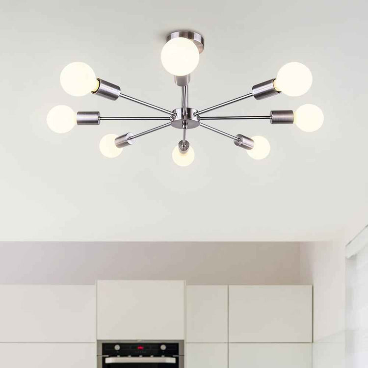 Plafonnier 8 Lumières Sputnik Semi-Encastré pour Cuisine
