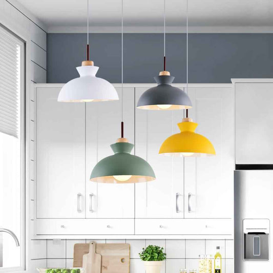 Suspension Luminaire Craftsman Style 1 Lumière Simple Dôme pour Salle à Manger