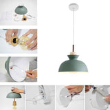 Suspension Luminaire Craftsman Style 1 Lumière Simple Dôme pour Salle à Manger