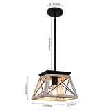 Suspension Luminaire Campagne Chic Rustique 1 Lumière Simple Mini pour Salle à Manger