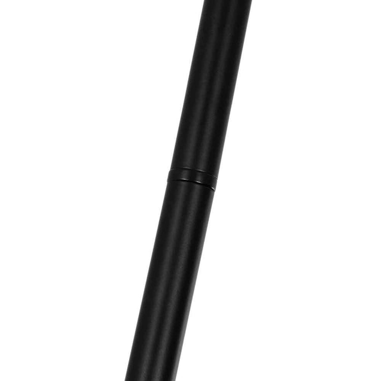 Tige de suspension noire avec finition lisse, raccord au plafond pour abat-jour pyramidal.
