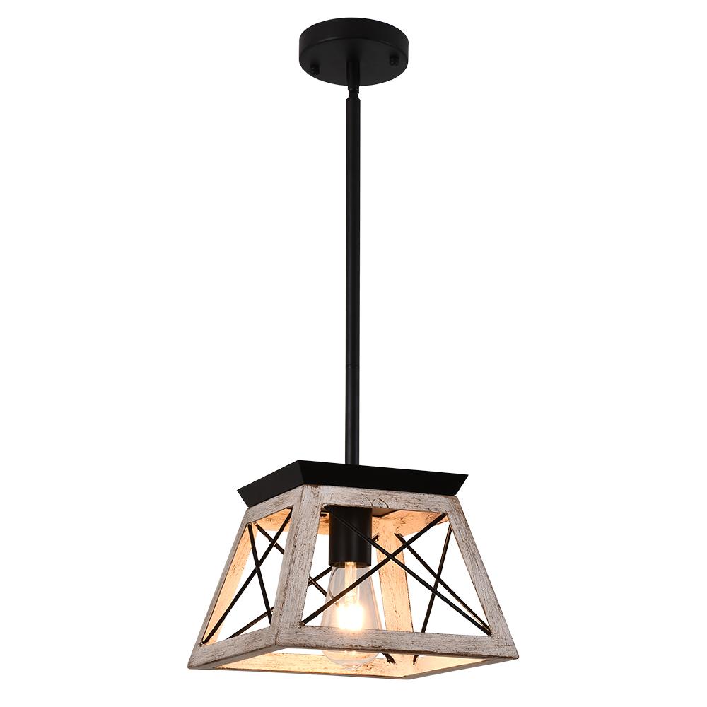 Suspension Luminaire Campagne Chic Rustique 1 Lumière Simple Mini pour Salle à Manger
