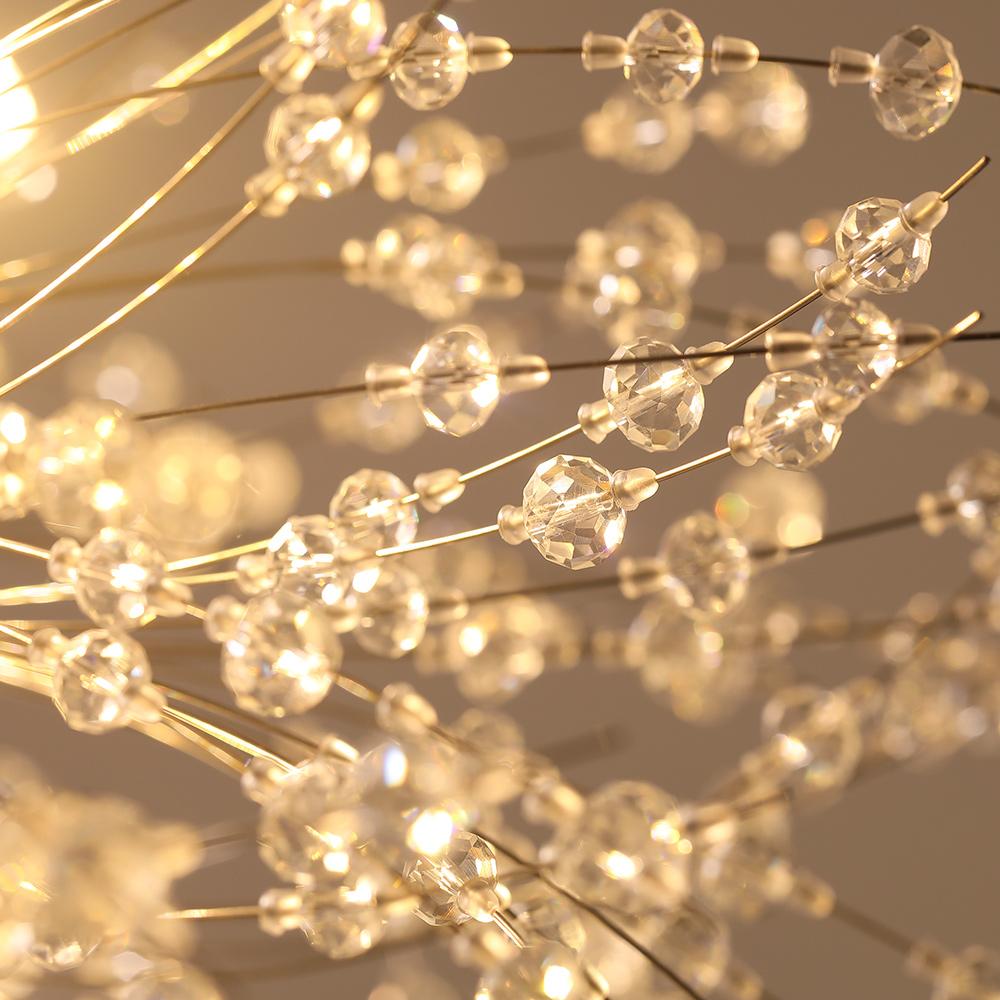 Lustre Luxe 8 Lumières Sputnik Feu d'Artifice pour Salon