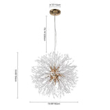 Lustre Luxe 8 Lumières Sputnik Feu d'Artifice pour Salon