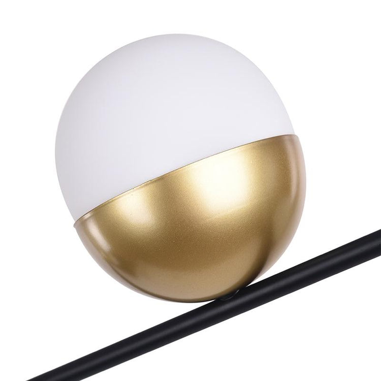 Lustre Salle à Manger Boule 3 Lumières en Verre