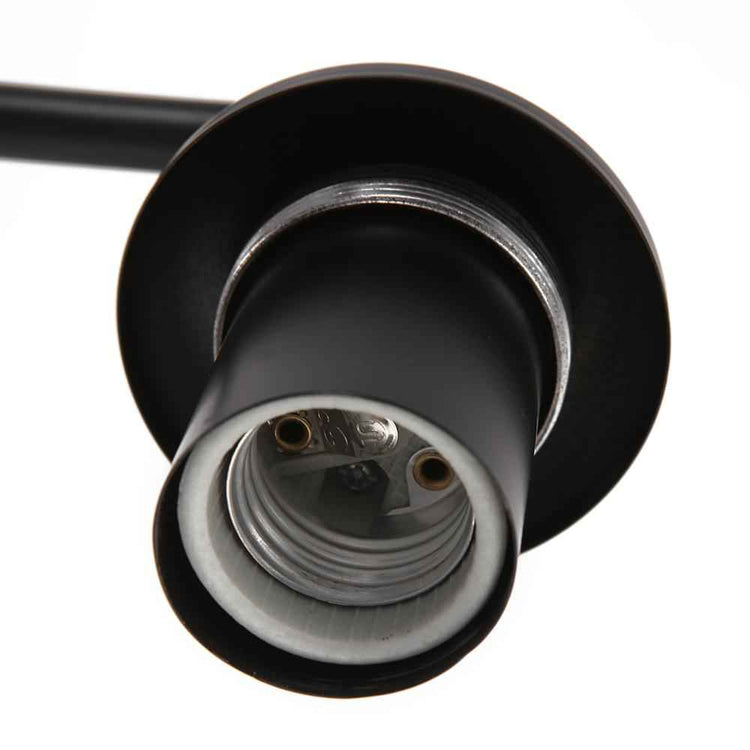 Applique plafond noire avec douille et capuchon, finition mate