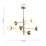 Lustre Cuisine Globe en Verre