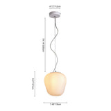 Suspension Salle à Manger en Verre Blanc 19 cm