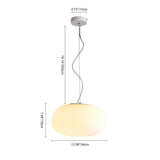 Suspension Salle à Manger en Verre Blanc 19 cm