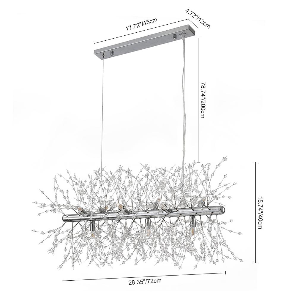 Lustre Cristal Moderne 9 Lumières pour Salle à Manger
