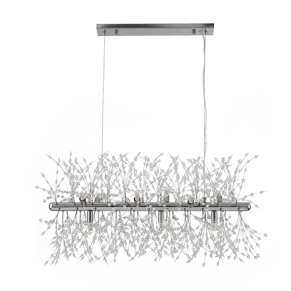 Lustre Cristal Moderne 9 Lumières pour Salle à Manger