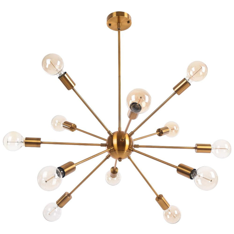 Lustre Salon Spoutnik en Laiton 70 cm