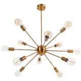 Lustre Salon Spoutnik en Laiton 70 cm