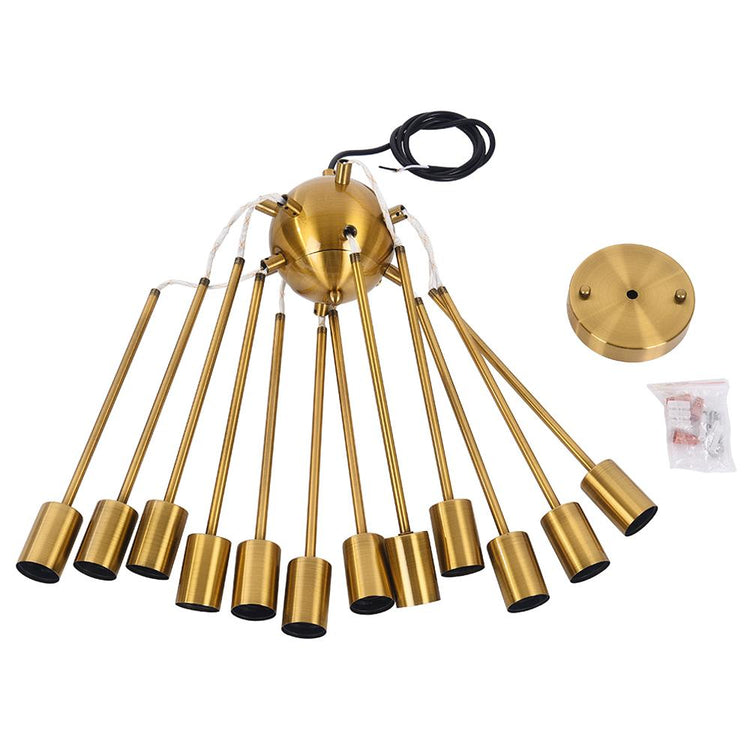 Lustre Salon Spoutnik en Laiton 70 cm