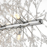 Lustre Cristal Moderne 12 Lumières Linéaire pour Salle à Manger