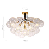 Lustre Boule Verre / Moderne Semi-Encastré pour Salle à Manger