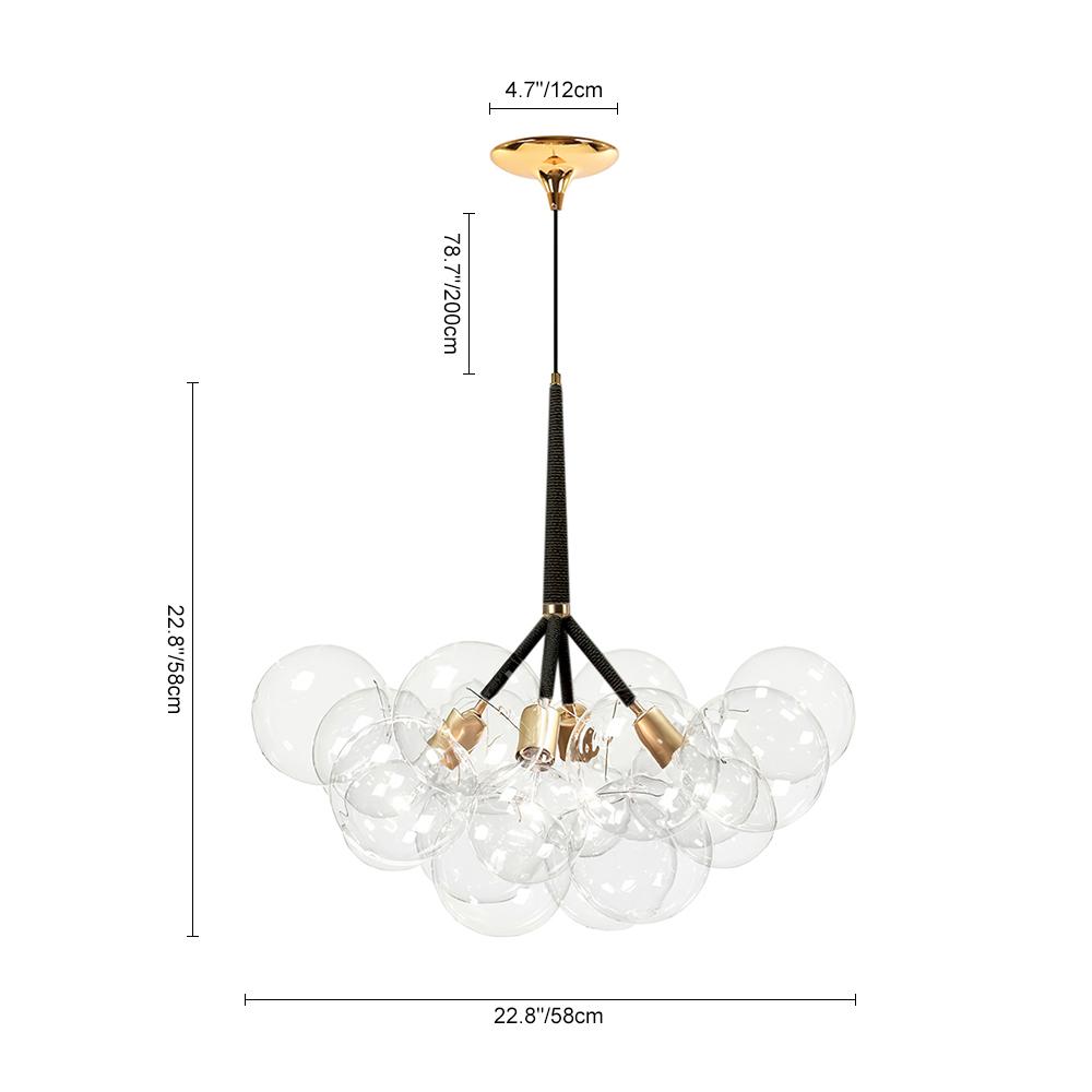 Lustre Boule Verre / Moderne Semi-Encastré pour Salle à Manger