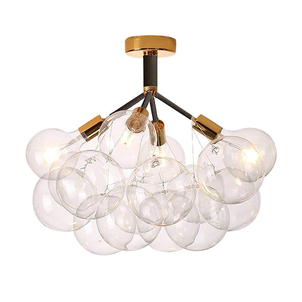 Lustre Boule Verre / Moderne Semi-Encastré pour Salle à Manger
