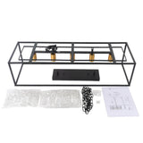 Lustre Cristal Moderne Rectangulaire Cuisine Suspension Cuisine pour Salle à Manger