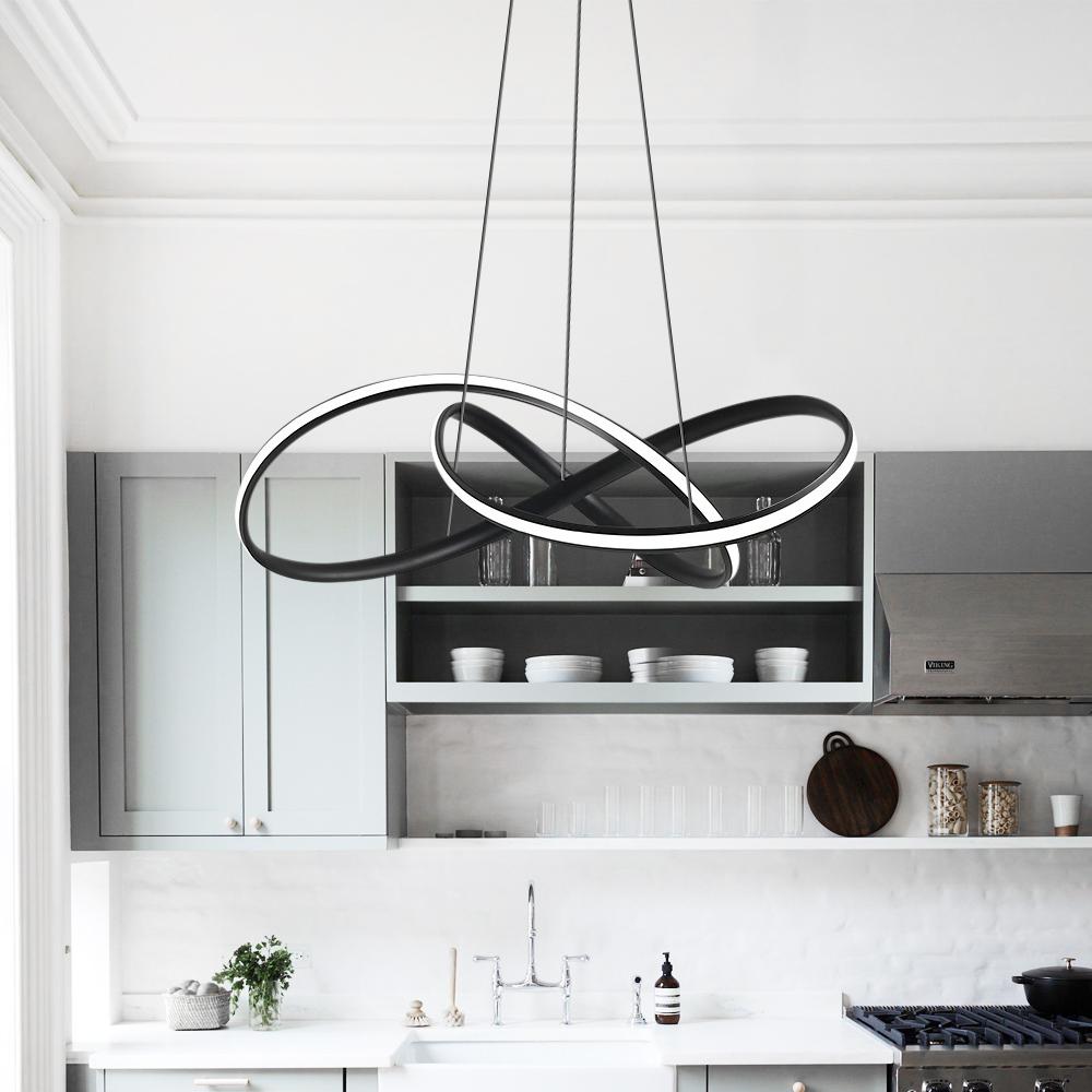 Lustre LED Moderne Twisted Ruban
