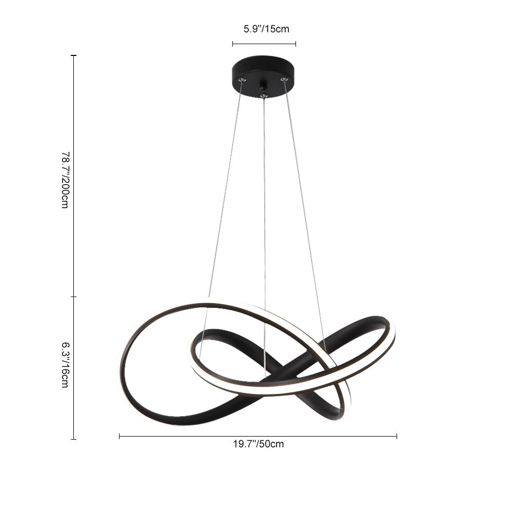 Lustre LED Moderne Twisted Ruban