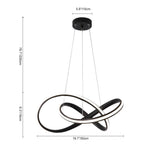 Lustre LED Moderne Twisted Ruban