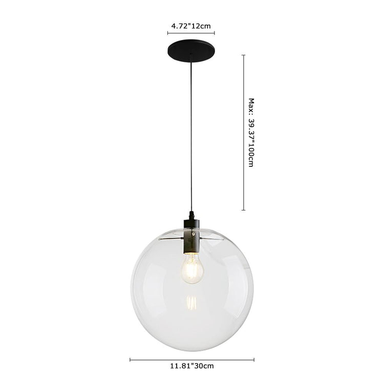 Lustre Cuisine Boule en Verre
