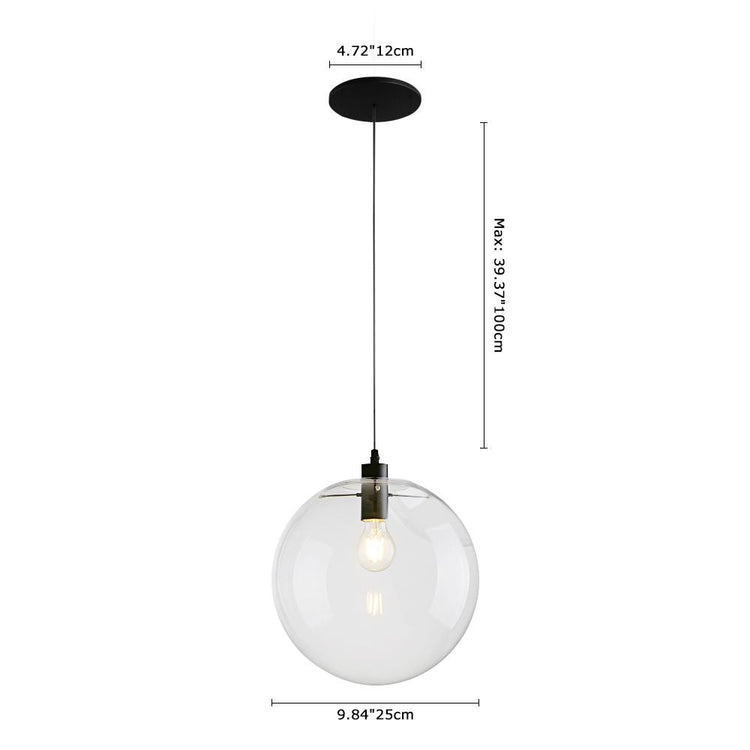 Lustre Cuisine Boule en Verre