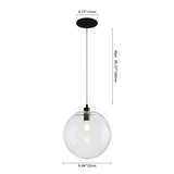 Lustre Cuisine Boule en Verre
