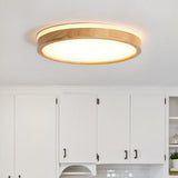Plafonnier LED Bois Dimmable Scandinave pour Cuisine