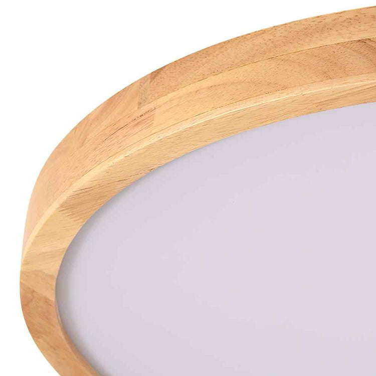 Plafonnier LED Bois Dimmable Scandinave pour Cuisine