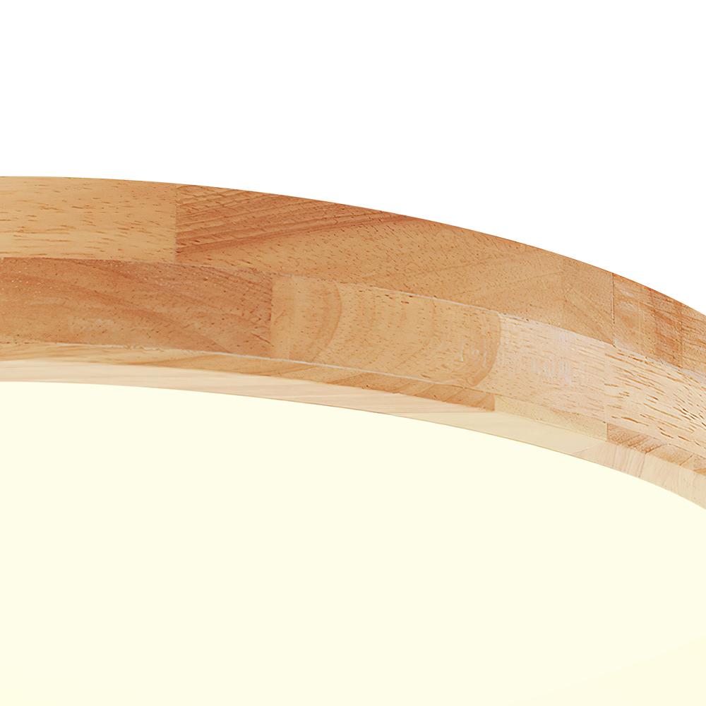 Plafonnier LED Bois Dimmable Scandinave pour Cuisine