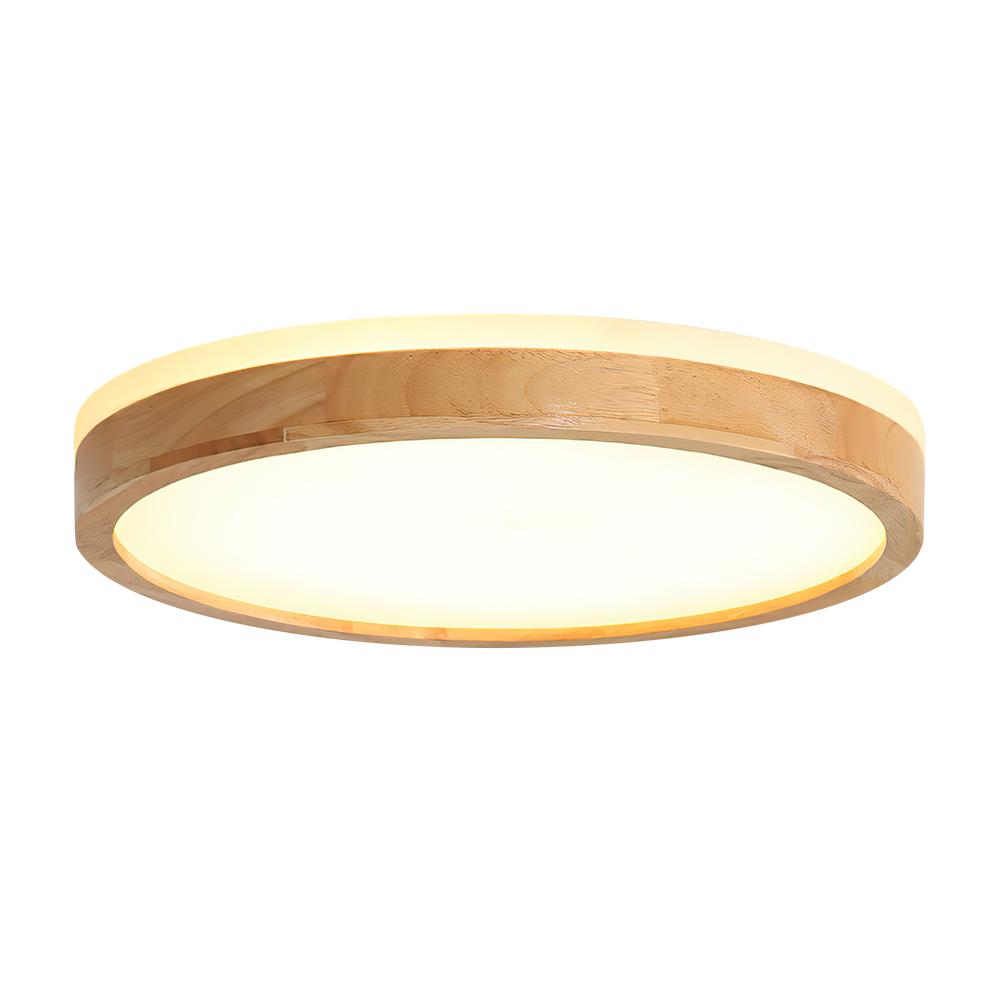 Plafonnier LED Bois Dimmable Scandinave pour Cuisine