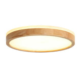 Plafonnier LED Bois Dimmable Scandinave pour Cuisine