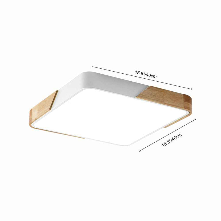Plafonnier LED rectangulaire blanc, dimensions 15,8 x 40 cm