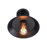 Plafonnier 1 Lumière Noir Pot Lid Semi-Encastré 10.2"