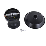 Plafonnier 1 Lumière Noir Pot Lid Semi-Encastré 10.2"